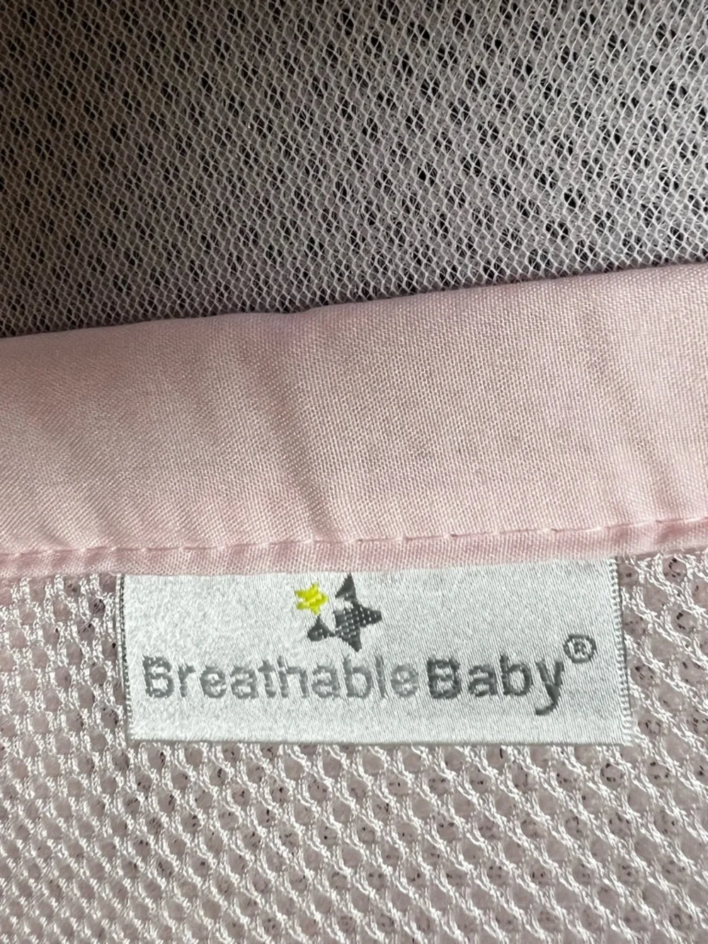 BREATHABLE BABY MESH CRIB LINER -CLASSIC COLLECTION-PINK - Picture 7 of 8